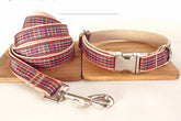 Red plaid leash