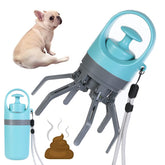 Portable Dog Pooper Scooper with Bag Dispenser & 8-Claw Shovel