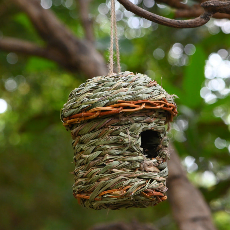 Handwoven Straw Bird Nest